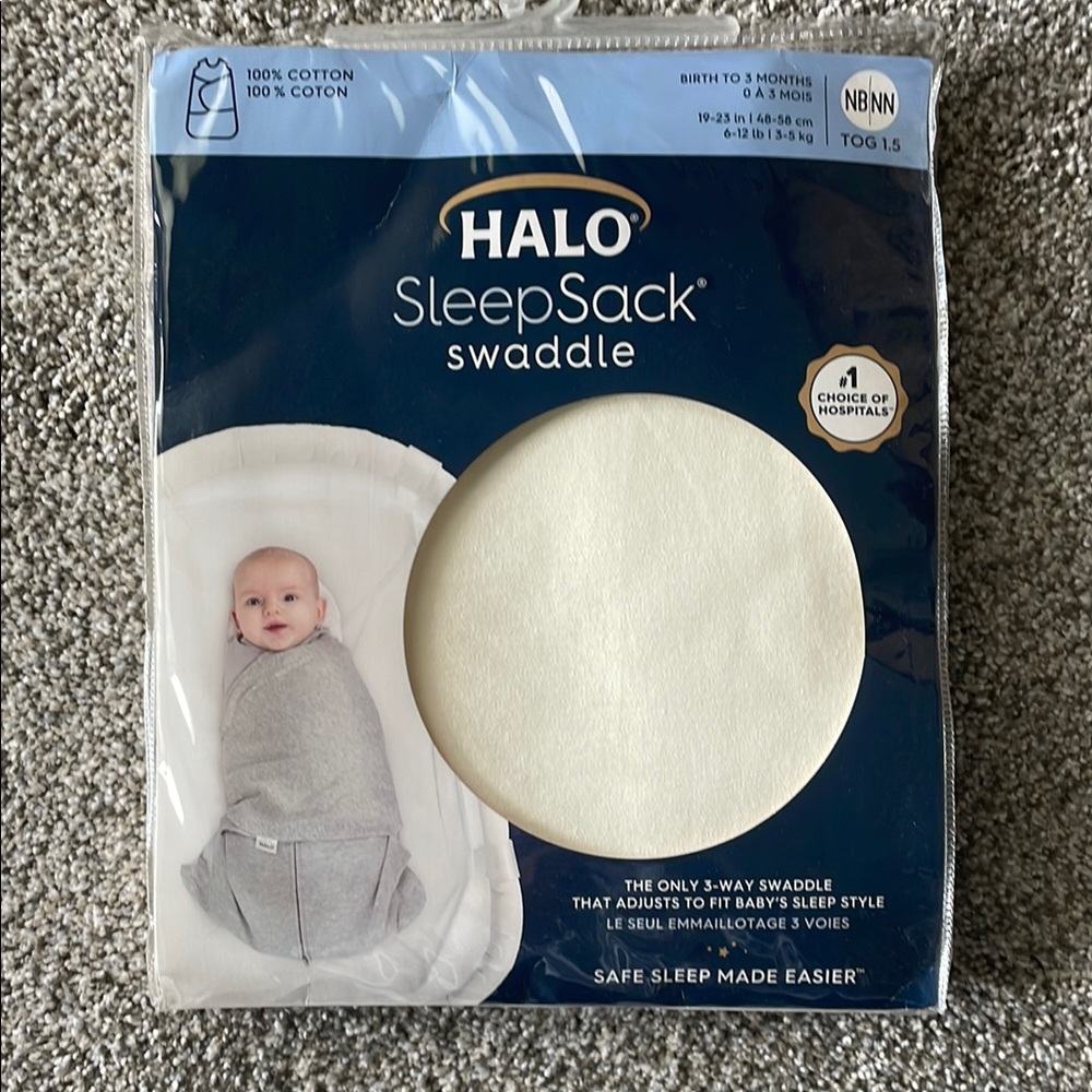 Halo SleepSack Swaddle - Blue and White